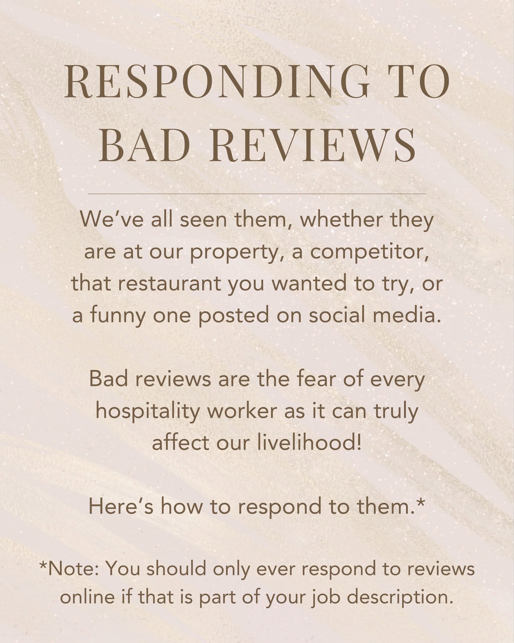 Have you ever left a bad review? Have you ever received one?